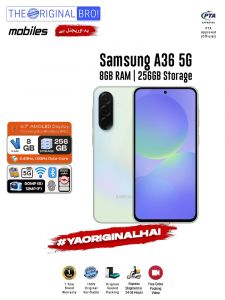 Samsung A36 5G - 8GB RAM - 256GB Storage - Easy Monthly Installments - PTA Approved - 1 Year Official Warranty - The Original Bro Mobiles - TOB70